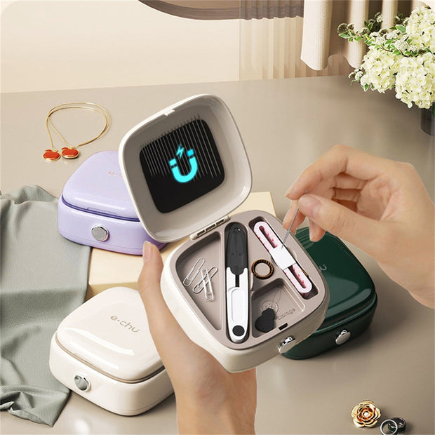 Magnetic Sewing Kit – Portable Travel Sewing Box with Needles, Threads & Tools