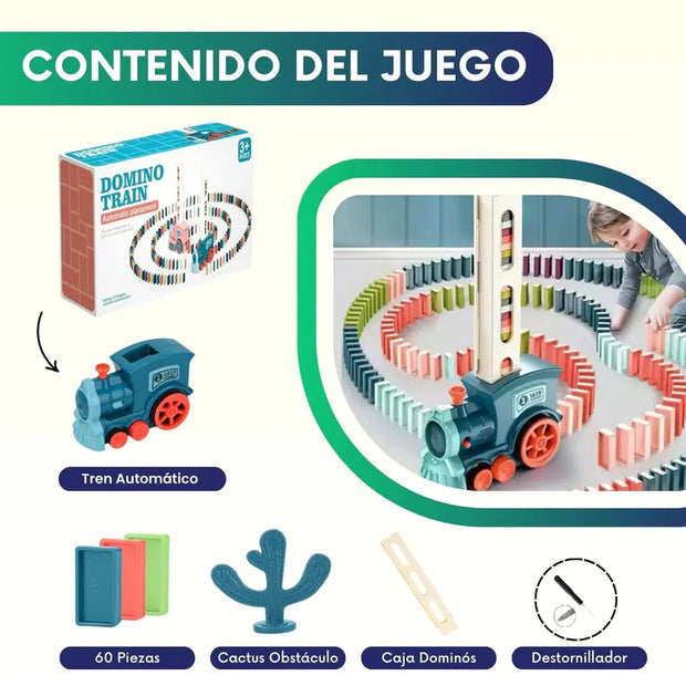 Domino Train with Lights and Sounds - 60 Blocks