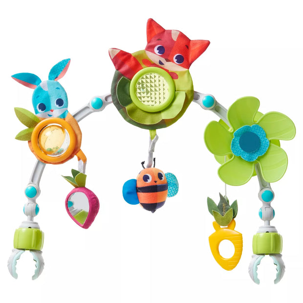 🌈 Adjustable Stroller Toy Arch with 6 Sensory Toys 👶