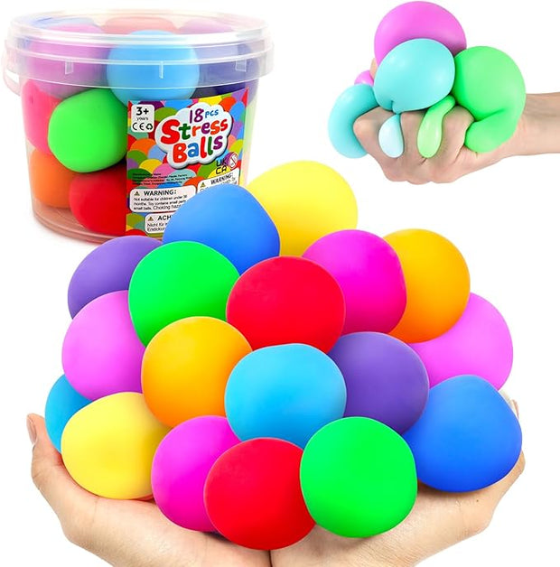 18-Pack Squishy Stress Balls