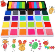 26-Piece Washable Ink Pad Set for Kids