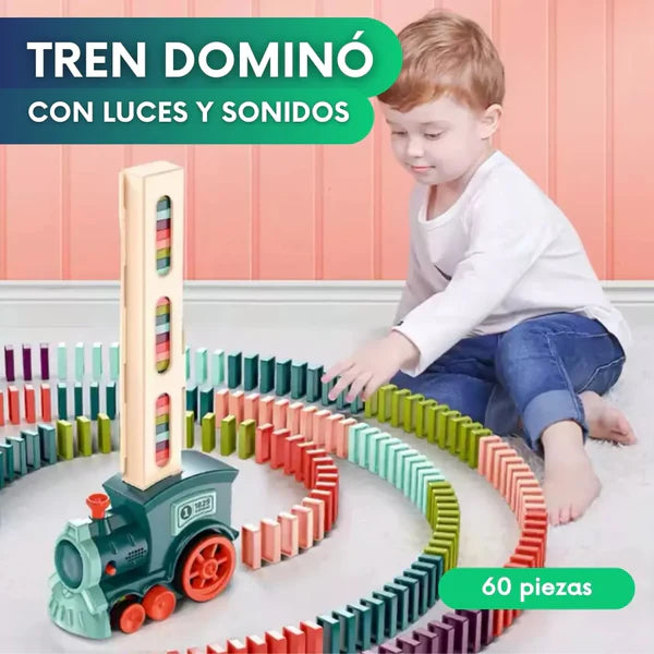 Domino Train with Lights and Sounds - 60 Blocks