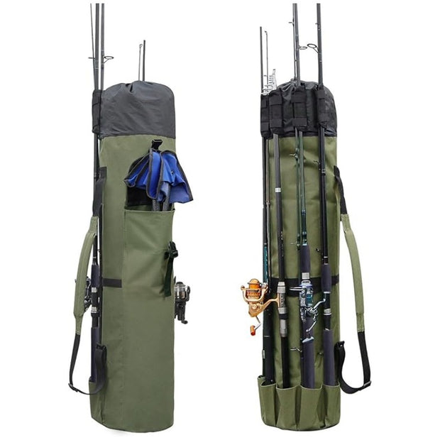 Heavy‑Duty Fishing Rod & Reel Organizer Bag – Holds 5 Rods