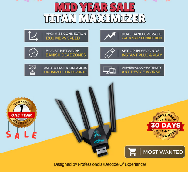WiFi Booster – Enhance Network Speed & Expand Signal Coverage | Stable & High-Speed, Smart Optimization