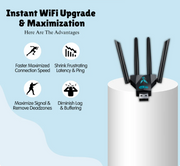WiFi Booster – Enhance Network Speed & Expand Signal Coverage | Stable & High-Speed, Smart Optimization
