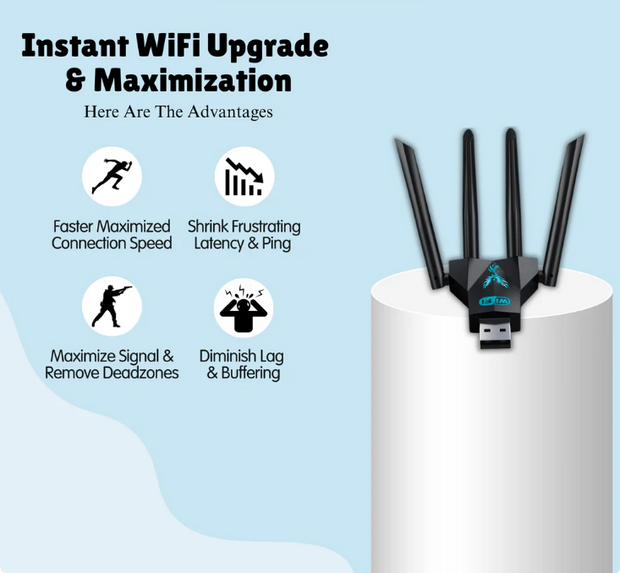 WiFi Booster – Enhance Network Speed & Expand Signal Coverage | Stable & High-Speed, Smart Optimization