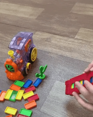 Domino Train with Lights and Sounds - 60 Blocks
