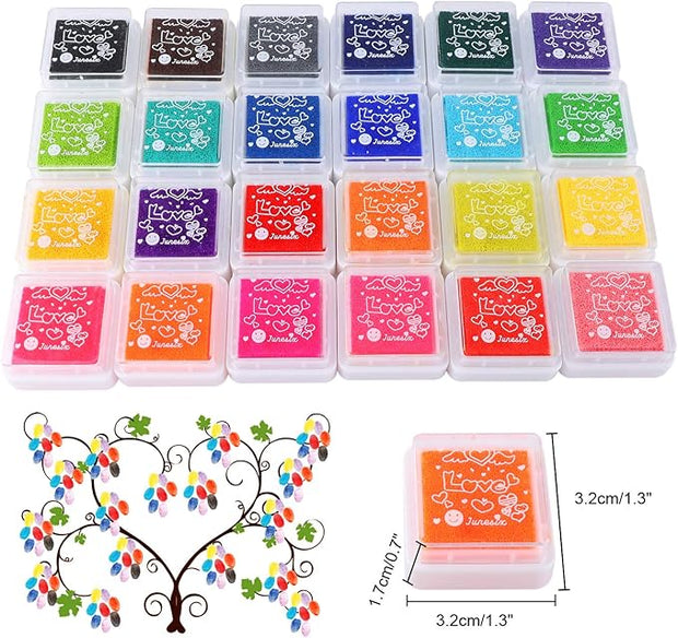 26-Piece Washable Ink Pad Set for Kids