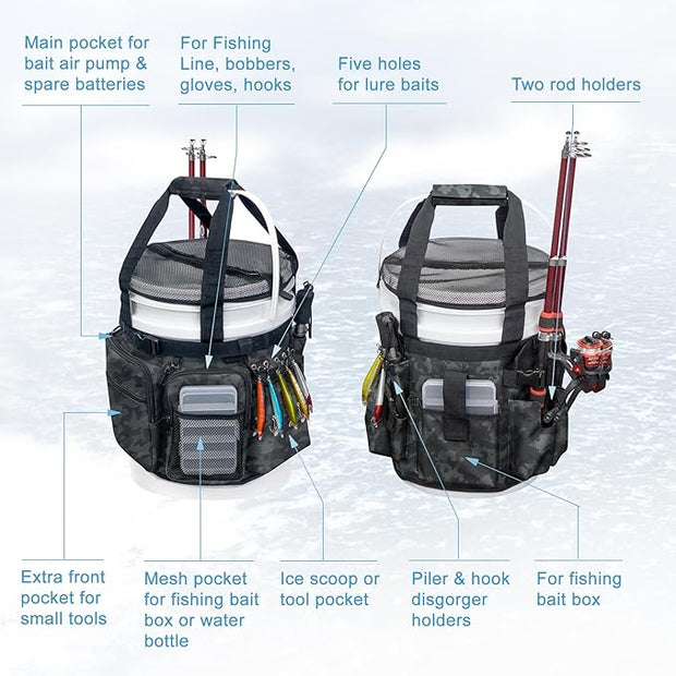 Outdoor Angler Sling Bag - Multifunctional Fishing Crossbody Bag