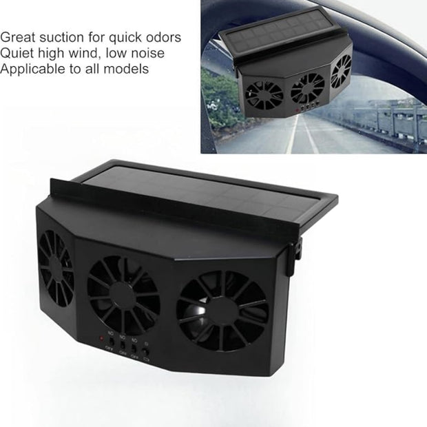 Solar-Powered Car Vent Fan