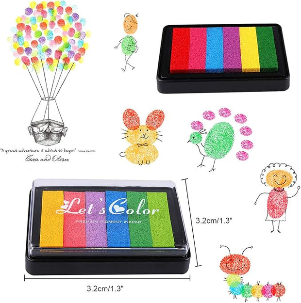 26-Piece Washable Ink Pad Set for Kids