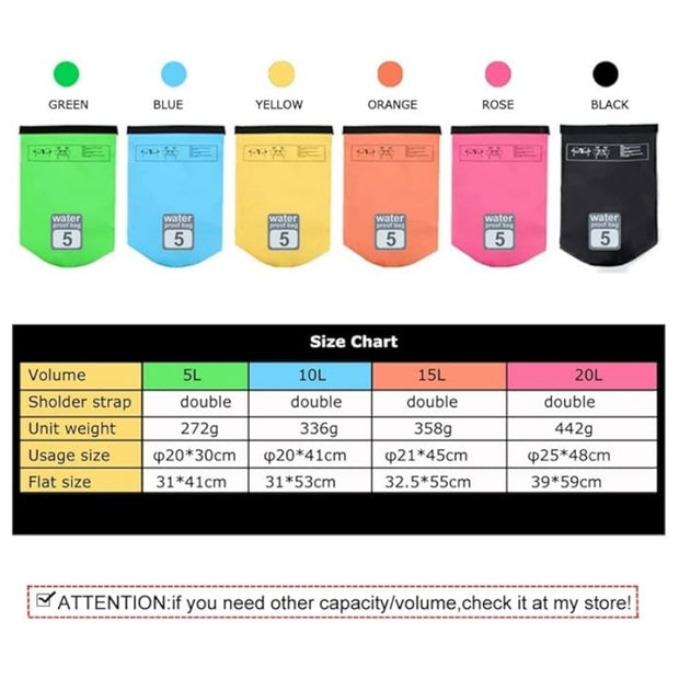 5L Waterproof Swim Buoy Dry Bag