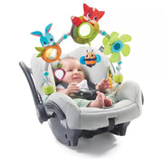 🌈 Adjustable Stroller Toy Arch with 6 Sensory Toys 👶