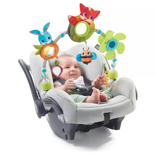 🌈 Adjustable Stroller Toy Arch with 6 Sensory Toys 👶