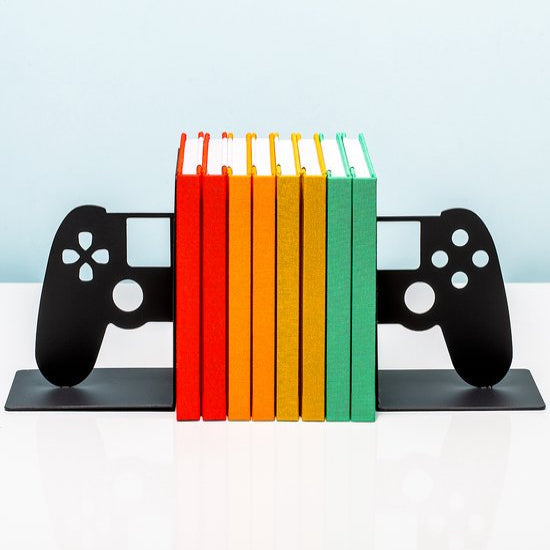Bookshelf Game Stand Bookends | Keep Your Books Neat with Gamer Style