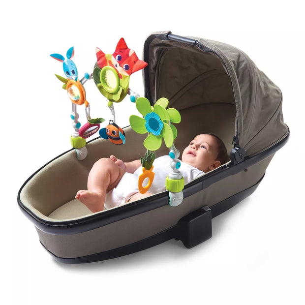🌈 Adjustable Stroller Toy Arch with 6 Sensory Toys 👶
