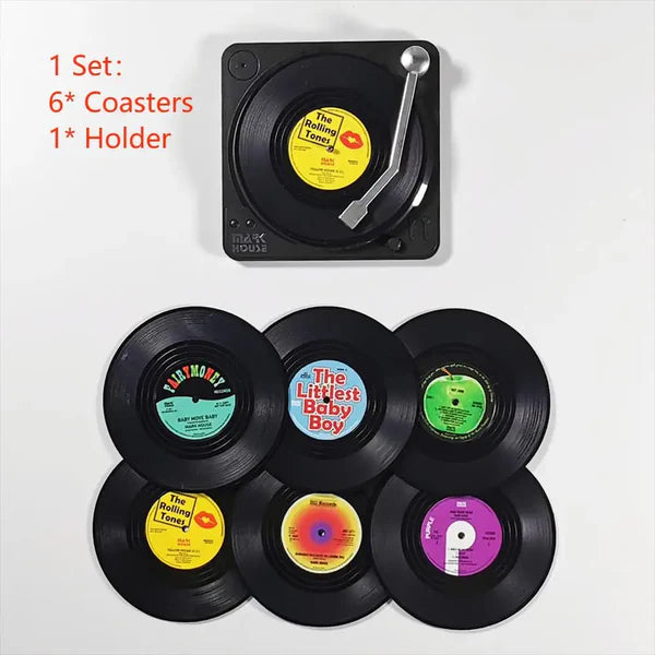 Vinyl Record Coasters