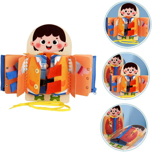 Multi-layer Wooden Busy Board – Early Education Sensory Toy for Toddlers