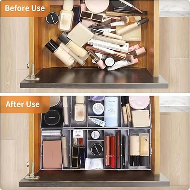 Multi-Layer Smart Drawer Organizer – 3-Tier Expandable Storage Box | Adjustable Dividers | For Kitchen, Bathroom, Makeup & Office Supplies