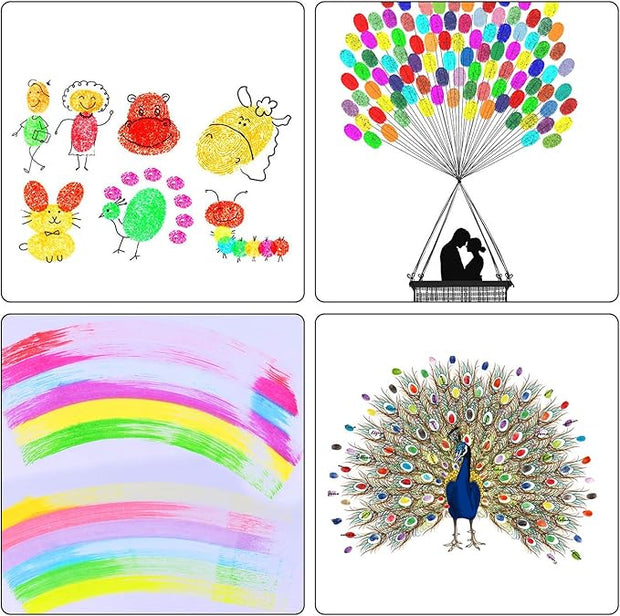 26-Piece Washable Ink Pad Set for Kids