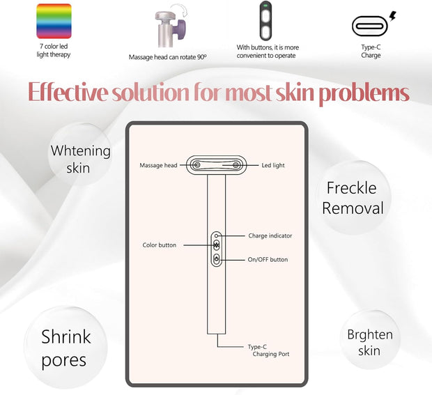 7-in-1 LED Light Therapy Facial Device