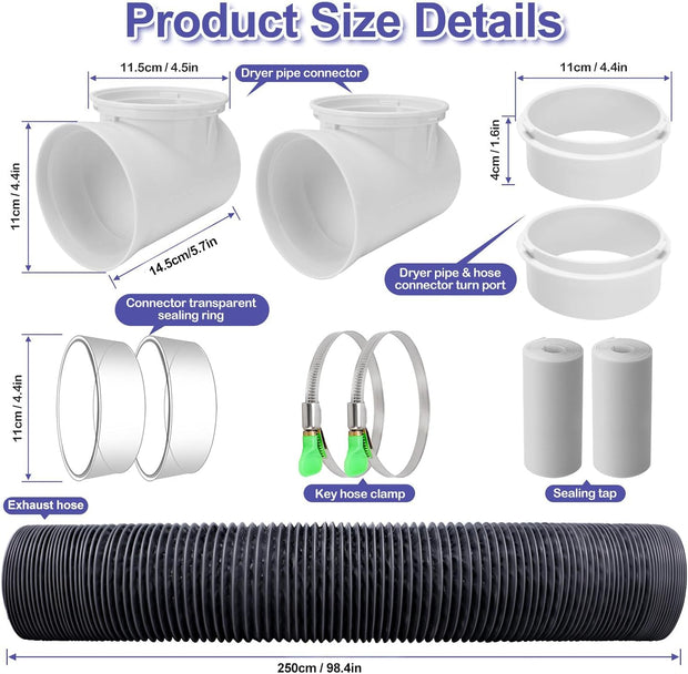 Compact Dryer Vent Hose Kit