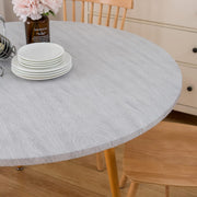 Round Vinyl Tablecloth with Flannel Backing