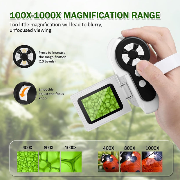 1000X Handheld Microscope for Kids