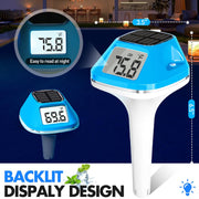 🌞 Smart Solar-Powered Thermometer — Bigger, Brighter, More Accurate Water Temperature Monitoring!