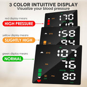 🩺 LED Wrist Blood Pressure Monitor – Touch Screen, Voice Broadcast, Dual-User Memory