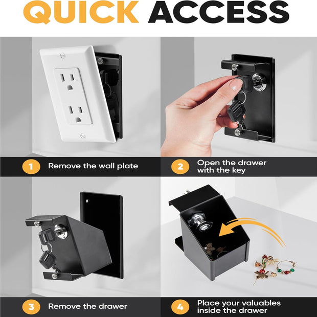 🔒 In-Wall Hidden Safe – Secure, Discreet Storage for Valuables