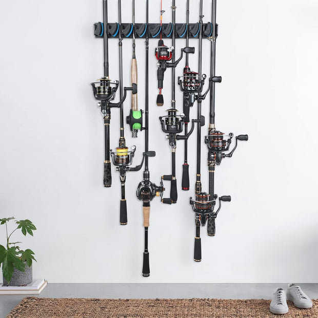 Universal Fishing Rod Holder—Stores Up to 9 Rods, Fits Various Diameters, Space-Saving &amp; Non-Slip!