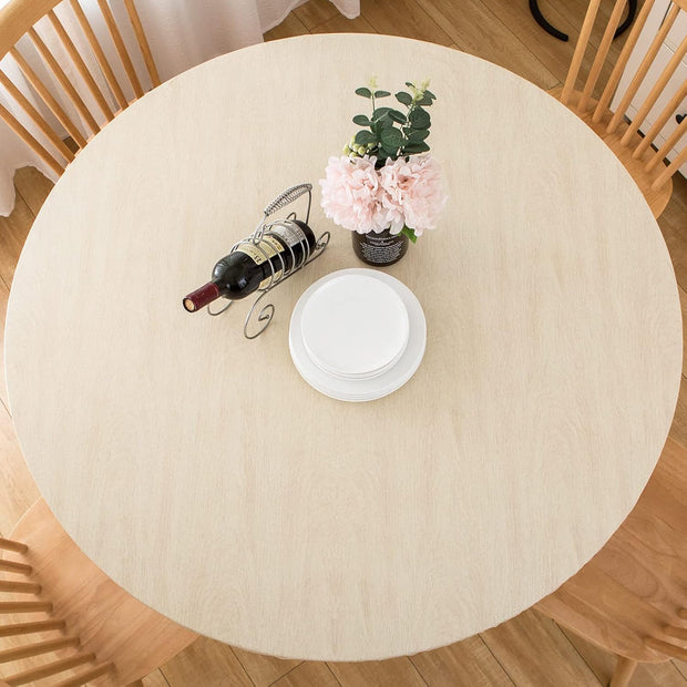 Round Vinyl Tablecloth with Flannel Backing