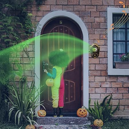 Halloween Doorbell – Animated Eyeball with Spooky Sounds and Light-Up Effect
