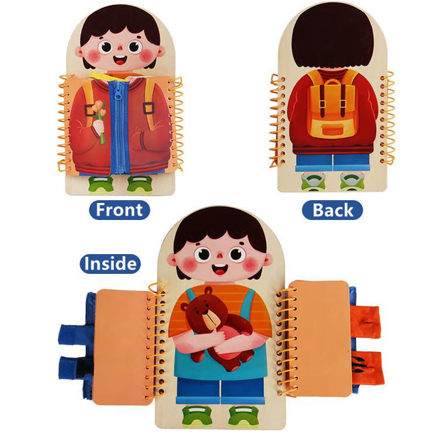 Multi-layer Wooden Busy Board – Early Education Sensory Toy for Toddlers
