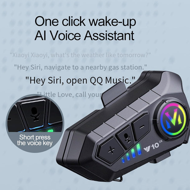 Motorcycle Bluetooth Intercom Headset