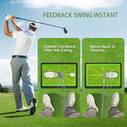Golf Hitting Mat – Swing Path Feedback Training Mat for Indoor & Outdoor Practice