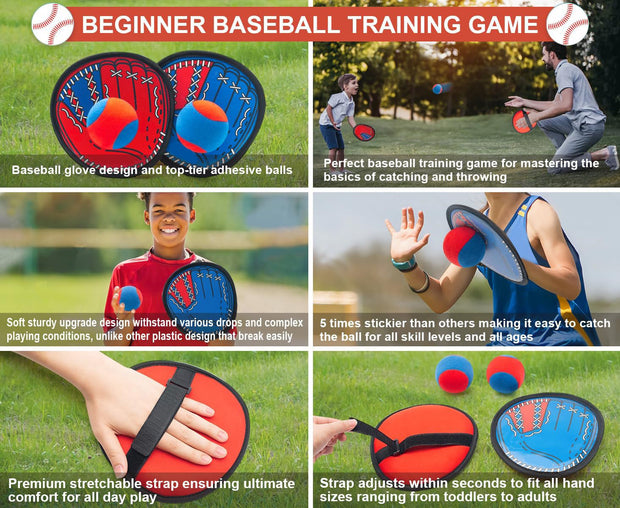 Ultimate Toss and Catch Game Set – 4 Paddles, 4 Balls, Endless Outdoor Fun for Kids &amp; Adults!