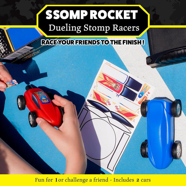 🚗 Dueling Stomp Racers – The Ultimate Foot-Powered Car Launch Showdown!