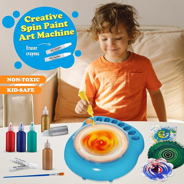 Creative Paint Spin Art Machine Kit – Interactive Art Set for Kids Aged 4-9