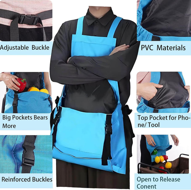 🌿 Garden Apron for Women with Pockets – Durable, Waterproof & Comfortable Harvesting Apron