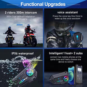 Motorcycle Bluetooth Intercom Headset