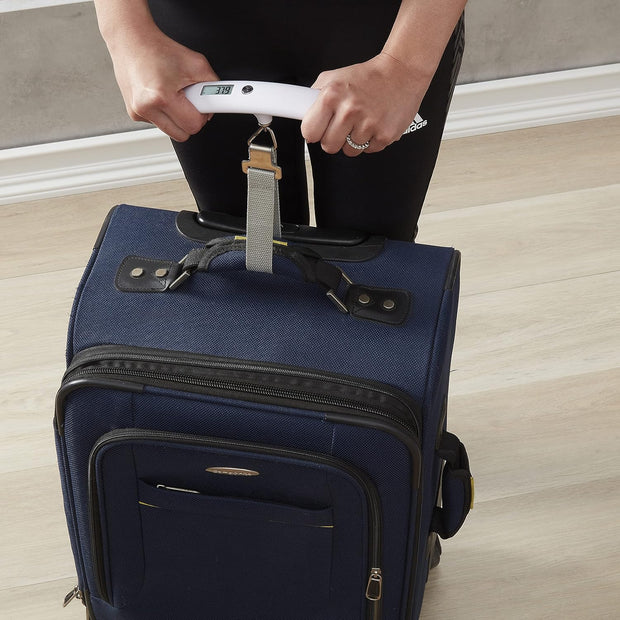 Ultra-Light Digital Luggage Scale – White | High Precision | 110 lb Capacity | Portable & Durable