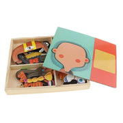 Wooden Puzzle Drawing Board – Magnetic Black & Whiteboard for Kids 3+, Enhances Creativity & Skills
