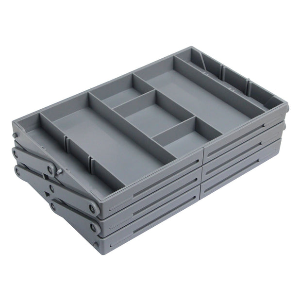 Multi-Layer Smart Drawer Organizer – 3-Tier Expandable Storage Box | Adjustable Dividers | For Kitchen, Bathroom, Makeup & Office Supplies