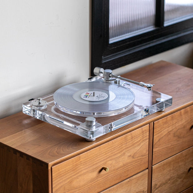 CrystalSound Pro - Transparent Bluetooth Turntable 🎶🔮