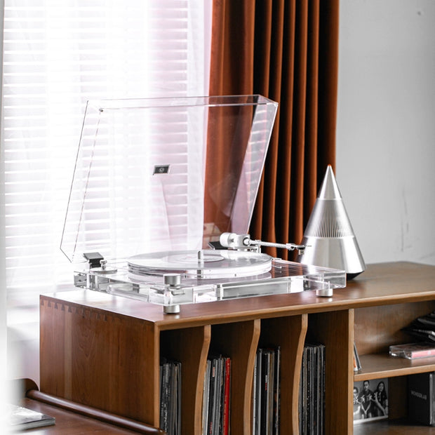 CrystalSound Pro - Transparent Bluetooth Turntable 🎶🔮