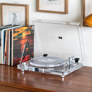 CrystalSound Pro - Transparent Bluetooth Turntable 🎶🔮