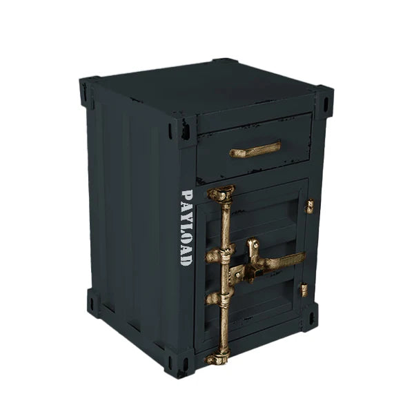 CargoSide Pro - Vintage Industrial Container Nightstand 🏭🛌