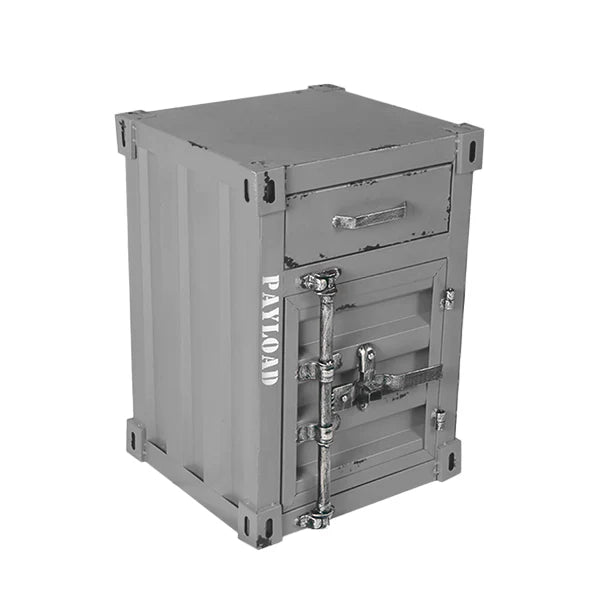CargoSide Pro - Vintage Industrial Container Nightstand 🏭🛌